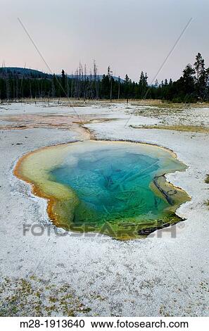 Biscuit Basin, Yellowstone National Park View Large Photo Image Stock Image - Biscuit Basin, Yellowstone National Park. Fotosearch