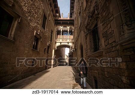Bishop street in Barcelona, Spain View Large Photo Image Picture - Bishop street in Barcelona, Spain. Fotosearch