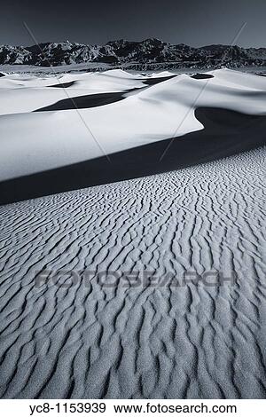 Black And White Sunrise Over Mesquite Flat Sand DunesDeath Valley National Park Black And White Sunrise Over Mesquite Flat Sand DunesDeath Valley National Park