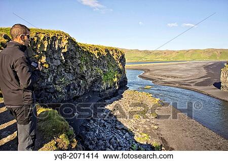 Black Sand Beach, Dyrholaey, South Coast, Iceland View Large Photo Image Picture - Black Sand Beach, Dyrholaey, South Coast, Iceland. Fotosearch