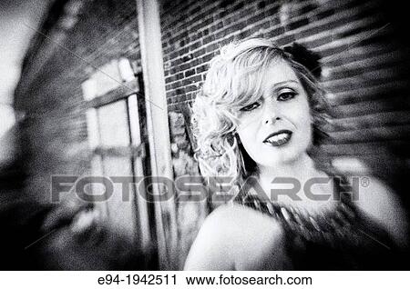 Black & white portrait of a 34 year old blond woman looking at the camera. View Large Photo Image Stock Image - Black & white portrait of a 34 year old blond woman looking at the camera.. Fotosearch
