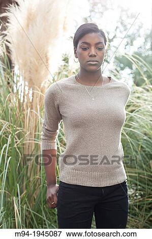 Black woman posing as a model. View Large Photo Image Stock Photo - Black woman posing as a model.. Fotosearch