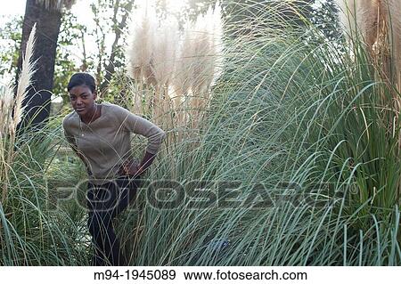 Stock Photo - Black woman posing as a model.. Fotosearch