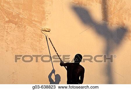 Black worker. Wall painter. Informal economy, Rio de Janeiro, Brazil. View Large Photo Image Stock Image - Black worker. Wall painter. Informal economy, Rio de Janeiro, Brazil.. Fotosearch