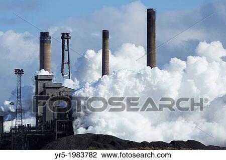 Stock Image - Blast furnace at Redcar Steelworks, Redcar, north east England, United Kingdom.. Fotosearch
