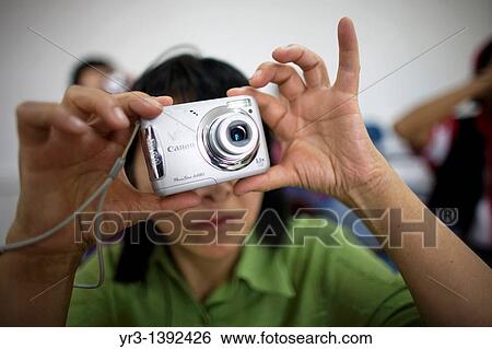 Blind and visually impaired students take a picture View Large Photo Image Stock Photograph - Blind and visually impaired students take a picture. Fotosearch