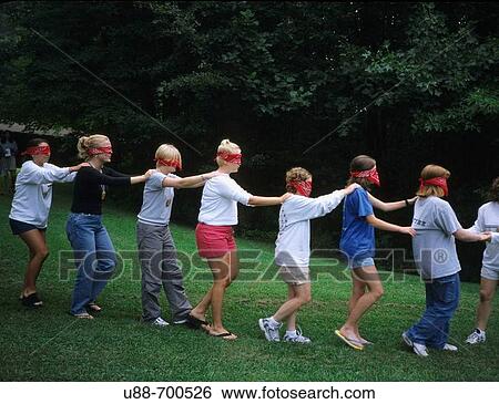 blindfolded line View Large Photo Image Stock Photograph - blindfolded line. Fotosearch