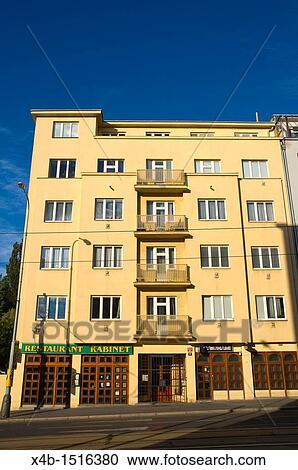 Block of flats Jana Zelivskeho street Zizkov district Prague Czech Republic Europe View Large Photo Image Stock Image - Block of flats Jana Zelivskeho street Zizkov district Prague Czech Republic Europe. Fotosearch