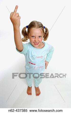 Blond child who sends the? devil?. View Large Photo Image Stock Photography - Blond child who sends the? devil?.. Fotosearch