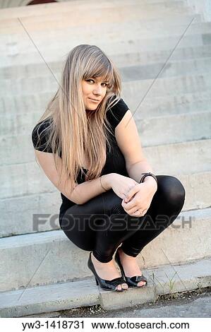 Stock Image - Blond woman. Fotosearch