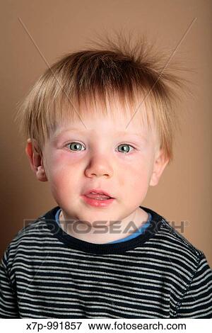 Blonde Boy with Cowlick View Large Photo Image Stock Photo - Blonde Boy with Cowlick. Fotosearch
