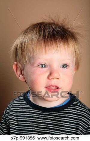 Blonde Boy with Cowlick View Large Photo Image Stock Photograph - Blonde Boy with Cowlick. Fotosearch