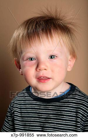 Blonde Boy with Cowlick View Large Photo Image Stock Photography - Blonde Boy with Cowlick. Fotosearch