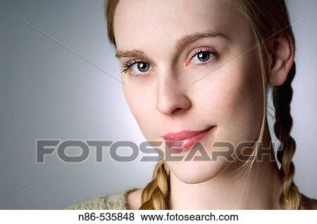 Blonde female model head shot, beauty View Large Photo Image Stock Photo - Blonde female model head shot, beauty. Fotosearch