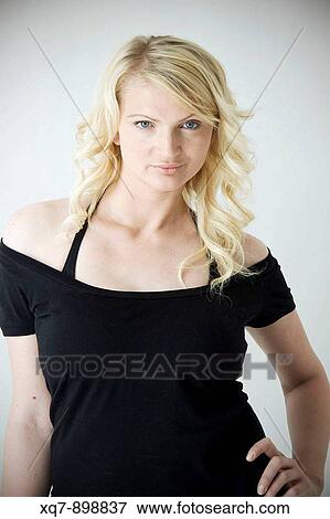 Blonde girl View Large Photo Image Stock Photo - Blonde girl. Fotosearch