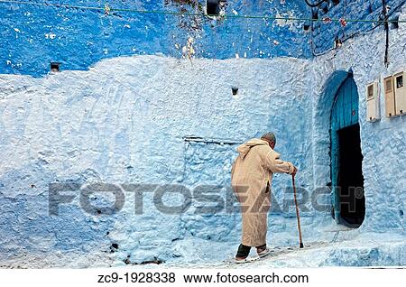 Blue house in the medina of Chefchaouen Rif region, Morocco View Large Photo Image Stock Photo - Blue house in the medina of Chefchaouen Rif region, Morocco. Fotosearch
