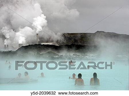 Blue Lagoon mineral hot springs, Svartsengi Geo-Thermal Plant in the background, Grindav? k close to Keflavik, Reykjanes Peninsula, Iceland, Polar Regions View Large Photo Image Stock Image - Blue Lagoon mineral hot springs, Svartsengi Geo-Thermal Plant in the background, Grindav? k close to Keflavik, Reykjanes Peninsula, Iceland, Polar Regions. Fotosearch