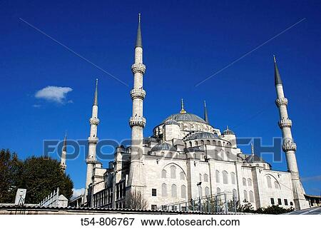 Blue Mosque in Istanbul View Large Photo Image Stock Photo - Blue Mosque in Istanbul. Fotosearch