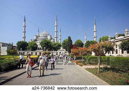 Blue Mosque, Istanbul, Turkey View Large Photo Image Stock Image - Blue Mosque, Istanbul, Turkey. Fotosearch