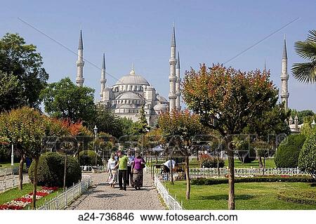 Blue Mosque, Istanbul, Turkey View Large Photo Image Stock Photograph - Blue Mosque, Istanbul, Turkey. Fotosearch