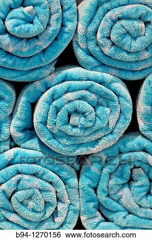 Blue towels View Large Photo Image Stock Photograph - Blue towels. Fotosearch