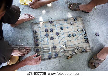 Stock Photograph - Board game. Hanoi. Vietnam.. Fotosearch