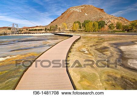 Boardwalk over geothermal features at Hot Springs State Park, Thermopolis, Wyoming View Large Photo Image Stock Photo - Boardwalk over geothermal features at Hot Springs State Park, Thermopolis, Wyoming. Fotosearch