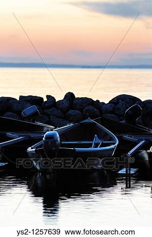 Stock Photo - Boat at lake V? ttern,? stergotland, Sweden, Europe. Fotosearch