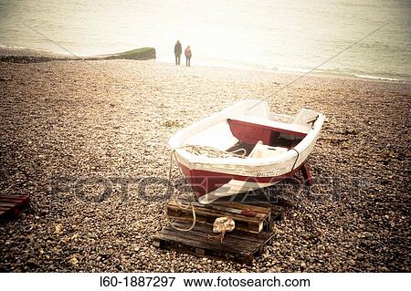 Boat in Etretat, Normandy, France View Large Photo Image Stock Photo - Boat in Etretat, Normandy, France. Fotosearch