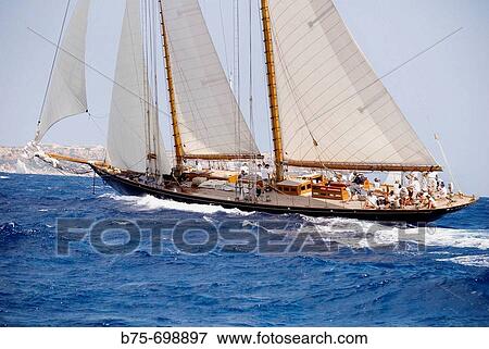 Boat race. Minorca, Balearic Islands, Spain View Large Photo Image Stock Photo - Boat race. Minorca, Balearic Islands, Spain. Fotosearch