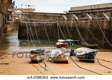 Boats at low tide, Marina, Zarautz, Gipuzkoa, Guipuzcoa, Spain, Basque Country. View Large Photo Image Stock Image - Boats at low tide, Marina, Zarautz, Gipuzkoa, Guipuzcoa, Spain, Basque Country.. Fotosearch