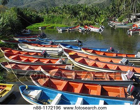 Stock Photograph - Boats, Choroni, Venezuela. Fotosearch