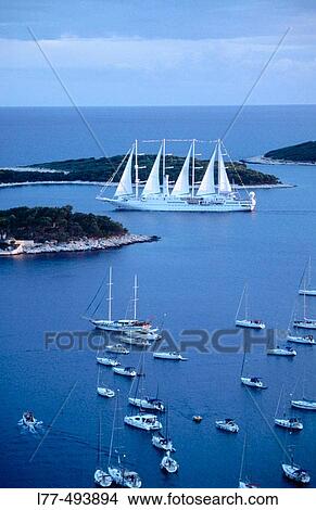 Boats on Adriatic Sea. Hvar. Croatia. View Large Photo Image Picture - Boats on Adriatic Sea. Hvar. Croatia.. Fotosearch