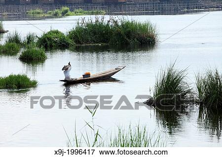 Boats on Inle Lake, Shan states, Burma View Large Photo Image Stock Photo - Boats on Inle Lake, Shan states, Burma. Fotosearch