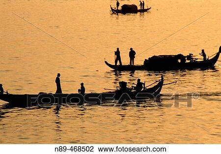 Boats on the Tonle Sap. Phnom Penh. Cambodia View Large Photo Image Stock Image - Boats on the Tonle Sap. Phnom Penh. Cambodia. Fotosearch