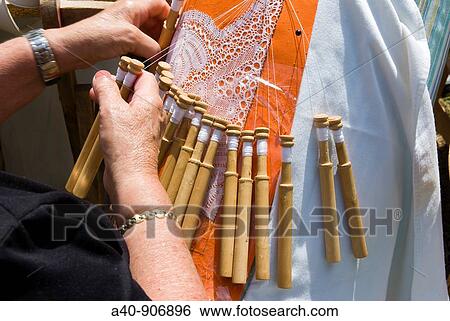 Bobbin lace Old craftswoman Spain View Large Photo Image Stock Photograph - Bobbin lace Old craftswoman Spain. Fotosearch