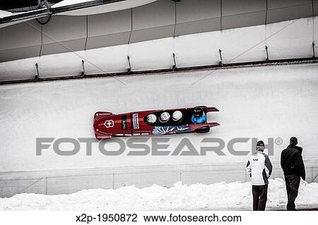 Bobsleighing at Olympia-Bobbahn Innsbruck, Tyrol, Austria. View Large Photo Image Stock Image - Bobsleighing at Olympia-Bobbahn Innsbruck, Tyrol, Austria.. Fotosearch