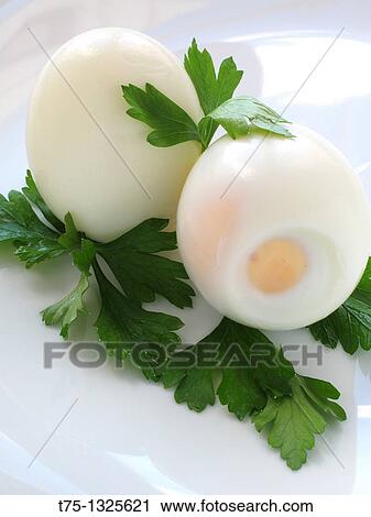 Stock Image - Boiled eggs. Fotosearch