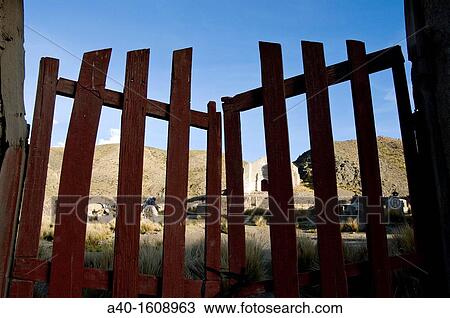 Stock Image - Bolivia. Oruro department. Ancient colonial church in Lequepalca.. Fotosearch