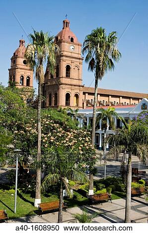 Bolivia. Santa Cruz city. The Cathedral of San Lorenzo (1770-1838) in the square September 24. View Large Photo Image Stock Image - Bolivia. Santa Cruz city. The Cathedral of San Lorenzo (1770-1838) in the square September 24.. Fotosearch