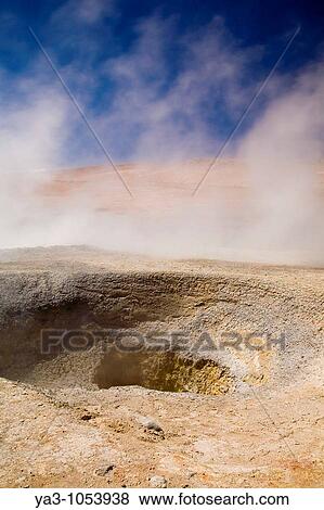 Bolivia, Southern Altiplano, Uyuni Highlands Fumaroles and Geysers at the Sol de Manana in the Uyuni Highlands View Large Photo Image Stock Photo - Bolivia, Southern Altiplano, Uyuni Highlands Fumaroles and Geysers at the Sol de Manana in the Uyuni Highlands. Fotosearch