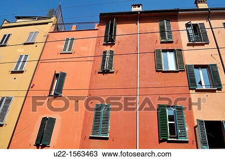 Bologna (Italy): houses along via Santo Stefano View Large Photo Image Stock Image - Bologna (Italy): houses along via Santo Stefano. Fotosearch