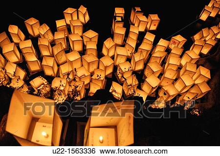 Bologna (Italy): paper lanterns floating in the Giardini Margherita lake after sunset, to commemorate Hiroshima atomic bomb massacre (August 6th) View Large Photo Image Stock Photograph - Bologna (Italy): paper lanterns floating in the Giardini Margherita lake after sunset, to commemorate Hiroshima atomic bomb massacre (August 6th). Fotosearch