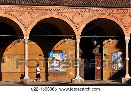 Bologna (Italy): the Portico dei Servi, at the entrance of Santa Maria dei Servi Basilica View Large Photo Image Stock Photography - Bologna (Italy): the Portico dei Servi, at the entrance of Santa Maria dei Servi Basilica. Fotosearch
