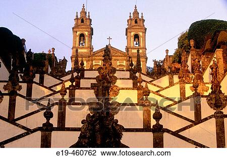Stock Image - Bom Jesus do Monte sanctuary, Braga. Portugal. Fotosearch