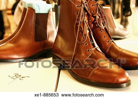 Stock Image - Boots. Fira del cavall? 09, Sabadell, Barcelona province, Catalonia, Spain. Fotosearch