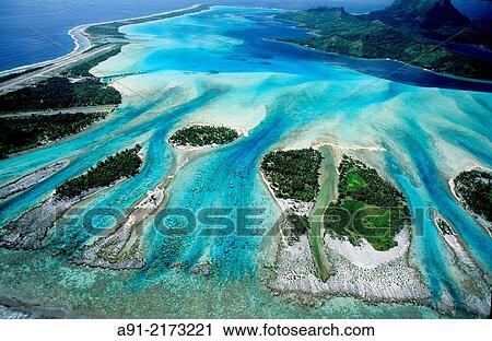 . Bora-Bora in the Leeward islands. Society archipelago. French Polynesia. View Large Photo Image Stock Image - . Bora-Bora in the Leeward islands. Society archipelago. French Polynesia.. Fotosearch