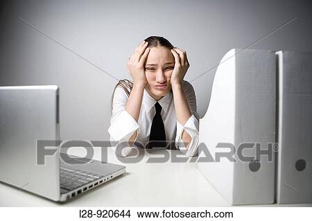 Bored Office Worker View Large Photo Image Picture - Bored Office Worker. Fotosearch