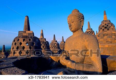 Borobudur Buddhist Temple Java Indonesia View Large Photo Image Stock Image - Borobudur Buddhist Temple Java Indonesia. Fotosearch