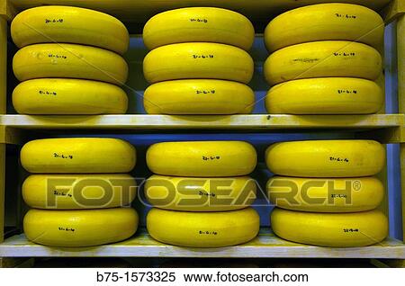 Stock Photography - Borought Market, London, England, UK, Neals Yard, cheese shop. Fotosearch